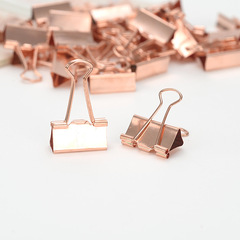 19mm rose gold long-tail clip 5# metal swallowtail clip, exclusively for cross-border, small size student financial document organizing clip