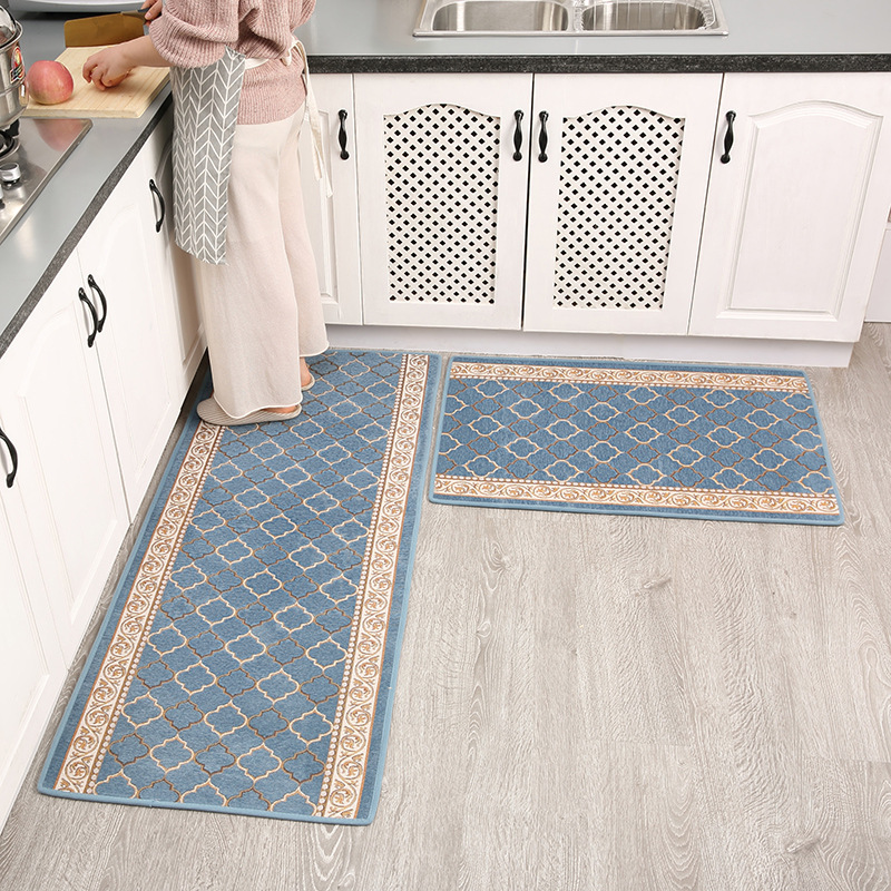 Kitchen Floor Mat Waterproof Oil-proof Carpet Bathroom Non-slip Mat Household Oil Absorbing Floor Mat Machine Washable Water Absorbent Foot Mat Kitchen Floor Mat Waterproof Oil-proof Carpet Bathroom Non-slip Mat Household Oil Absorbing Floor Mat Machine Washable Water Absorbent Foot Mat