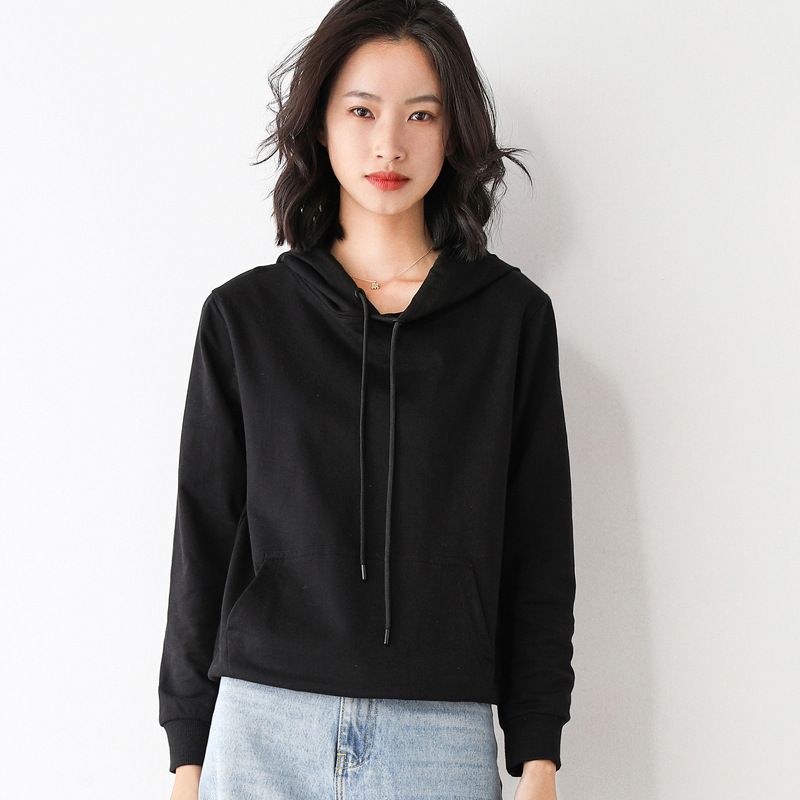 Áo hoodie nữ có túi trường đại học dài tay nhà sản xuất một thả vận chuyển