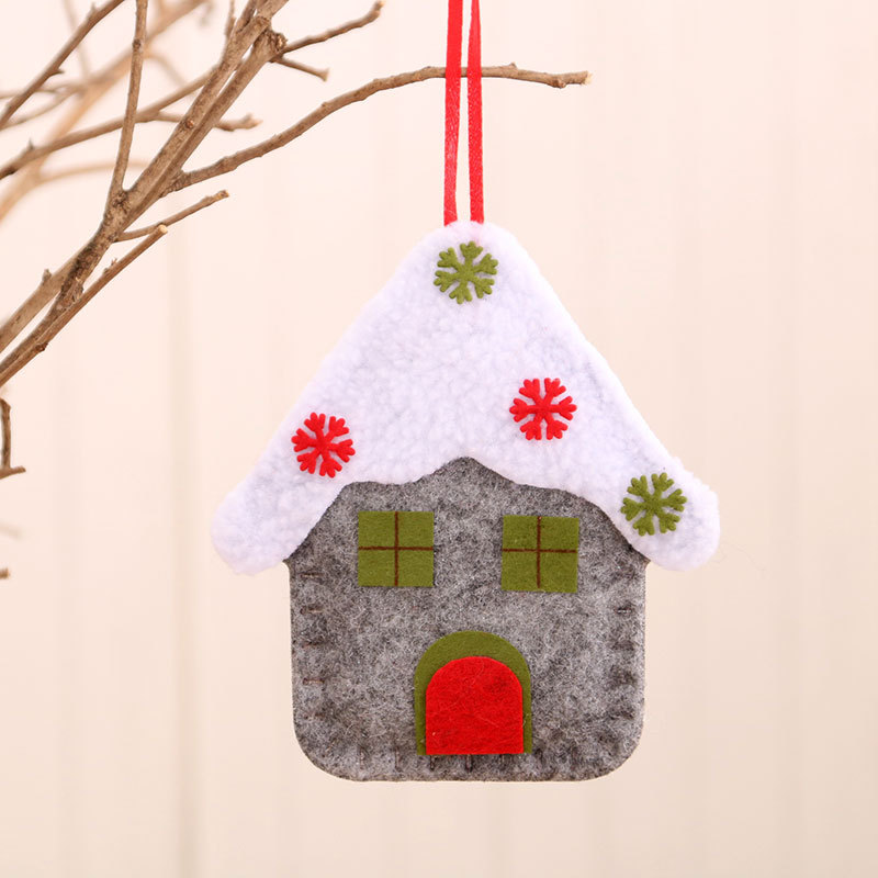 Nueva Navidad pequeño colgante casa Iglesia Colgante decoraciones de Navidad árbol de Navidad colgante pequeño regalo