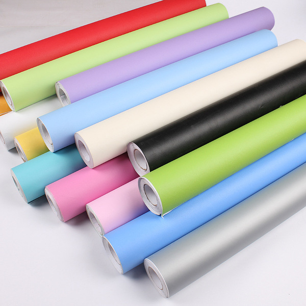 Simple solid color self -adhesive wallpaper thickened waterproof…