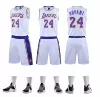 Lakers Kobe round neck No. 24 White