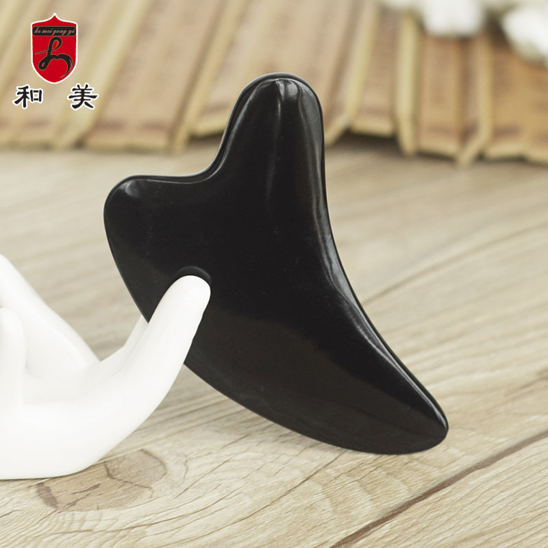 厂家热卖牛角刮痧板11cm加厚精品多用途刮痧片拔筋按摩面部美容片