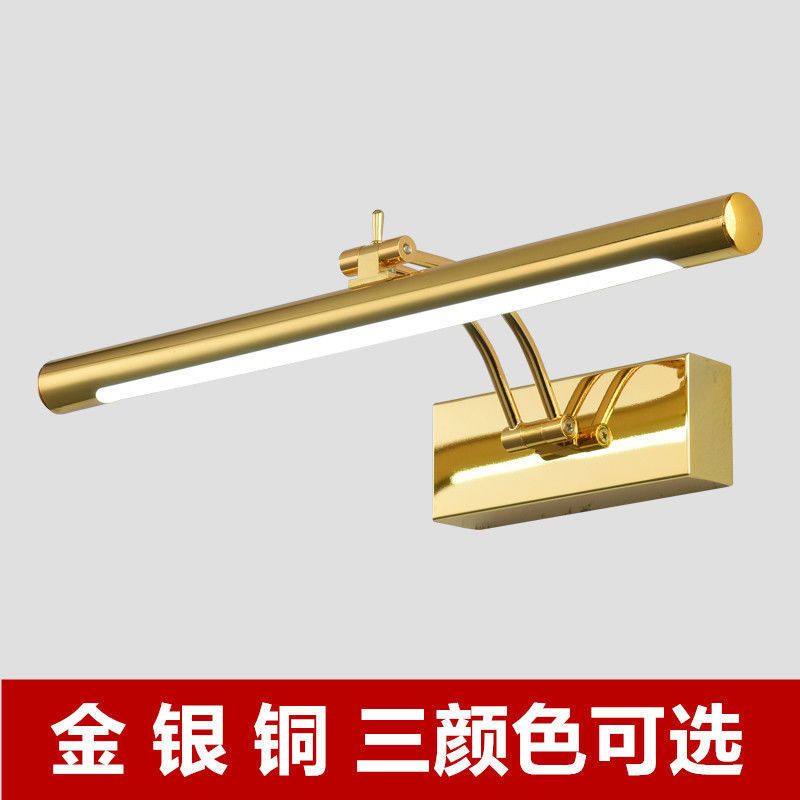 American-Style Mirror Front Light, Retro European-Style Mirror Light, Bathroom Mirror Cabinet Lighting, Anti-Fog Led Makeup Light, Antique Copper Finish