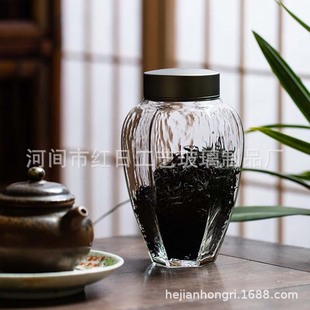Glass tea pot tin pot alloy tea pot storage tank sealed white silver needle empty tea pot green tea black tea pot