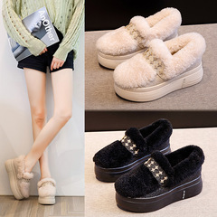 2023冬季加絨棉鞋新款雪地靴女士真毛外穿內增高女鞋東達女鞋冬鞋