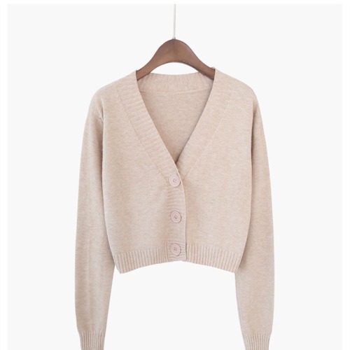 Internet celebridad aguacate verde punto cardigan abrigo moda mujer corto cintura alta chal manga larga con cuello en V suéter exterior moda image 7