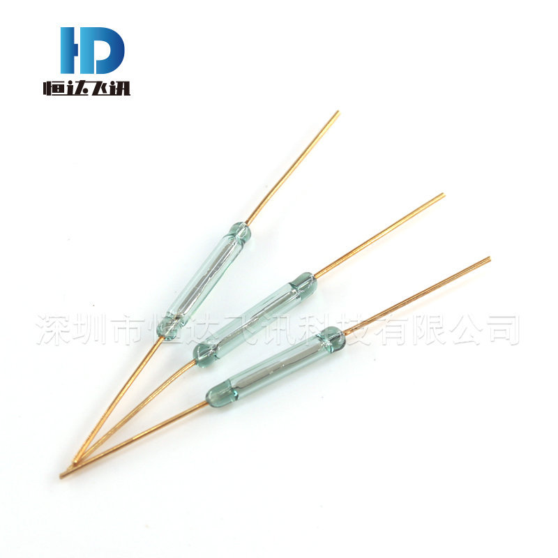 原装干黄管俄罗斯MKA14103 2*14MM 玻封镀金磁簧管/磁控开关 常开