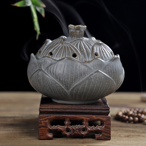 Ceramic incense burner kiln turned blue incense burner ice cracked celadon incense burner tower incense disc incense burner mosquito incense burner disc incense burner small incense burner