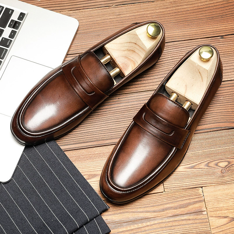 Кожаная обувь мужские кожаные 2024 новые летние ножки Lefu обувь модная мужская повседневная бизнес английская мужская обувь для волос