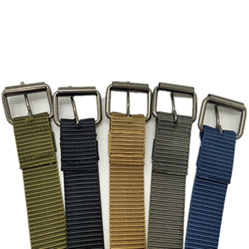 Nylon pin buckle belt, large eye canvas belt, military training student youth casual, strong and versatile tactical pants belt