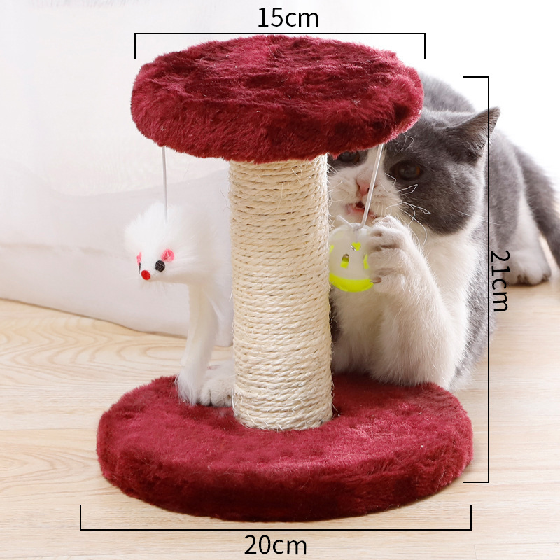 Juguete para gatos sisal marco de escalada para gatos garra de molienda para gatos para aliviar el aburrimiento plataforma para gatos de doble capa resistente al desgaste y sin caspa juguete de entretenimiento para gatitos