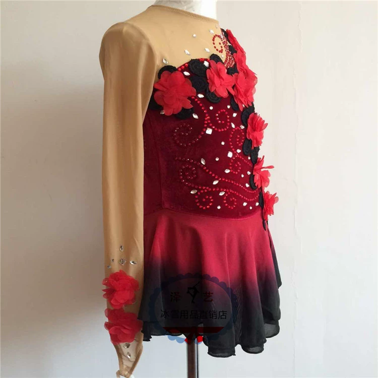 Children's suit, skates, figure skating, gradient