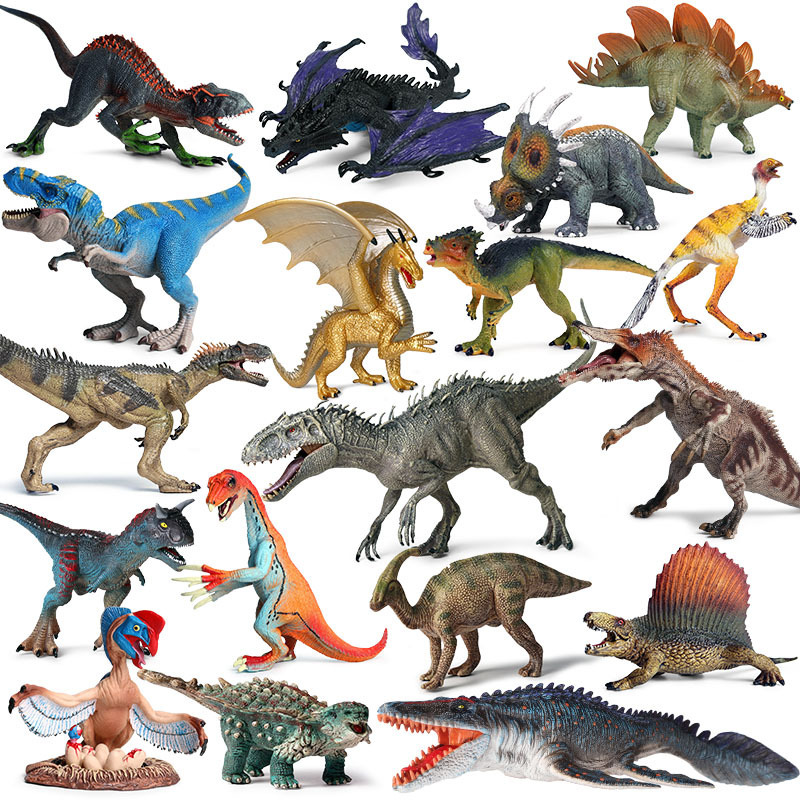 Simulation Dinosaur Tyrannosaurus Rex Model Children's Dinosaur Toy Bull Dragon Triceratops Canglong Wild Animal Ornaments Set Simulation Dinosaur Tyrannosaurus Rex Model Children's Dinosaur Toy Bull Dragon Triceratops Canglong Wild Animal Ornaments Set