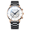 Calendar for leisure, steel belt, quartz men's watch, wish