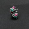 Ring, brand zirconium, advanced asymmetrical accessory, Korean style, does not fade