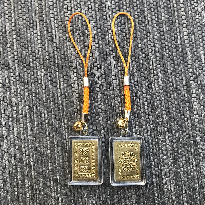 [Honghui] Живописная местность Золотая фольга Акриловая Подвеска для мобильного телефона Кулон Туристический сувенир 178