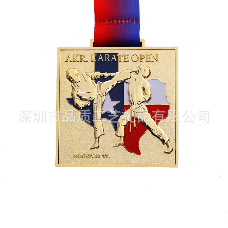 Creative Medal Customized Marathon Metal Commemorative Plate Shaped Hollow Medal Listing Design Gold Medal