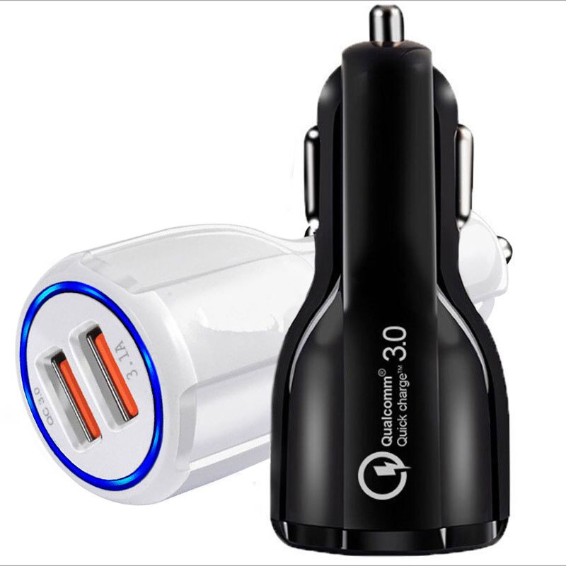 The Charger Head Supports Qc3.0, 6A Power Adapter, Cigarette Lighter Dual-Protocol Fast Charging, and Is Suitable for Mobile Phones in Vehicles
