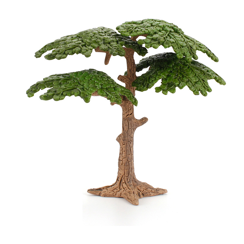 Transfronterizos creativos dinosaurios mundo micro paisaje simulación árboles diy plato de arena hecha a mano planta árbol modelo de decoración