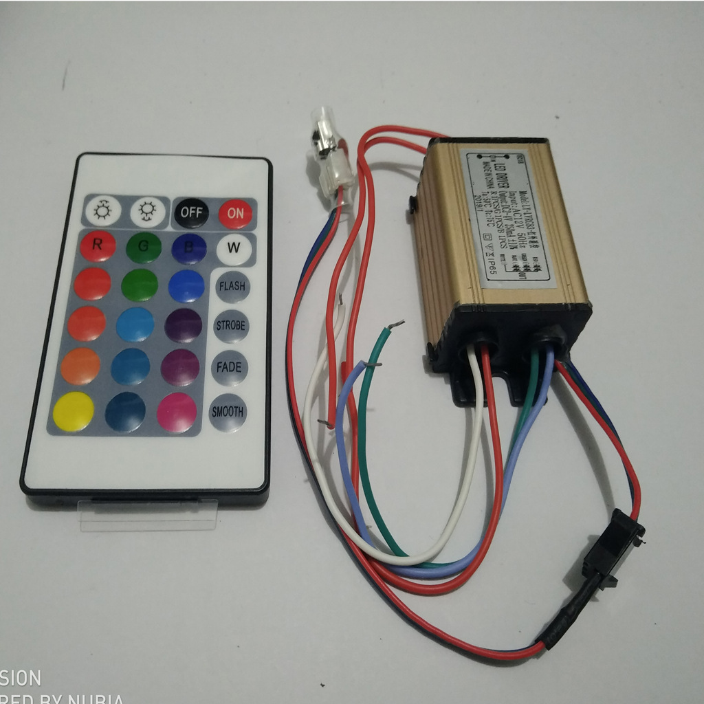 AC12V 7-color infrared remote control wireless internal control 9-12W RGB in-ground light, underwater light, courtyard landscape light driver