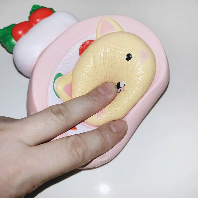 Polyurethane realistic toy, doll, anti-stress, cat