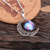Necklace, starry sky, “Frozen”, with gem