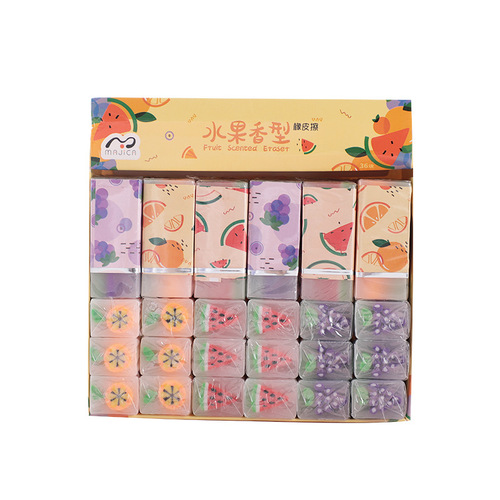 【Strictly Selected】Fruit Scent Rubber Eraser Cleans Without Leaving Marks Fruit Scent Rubber Eraser School Supplies for Students
