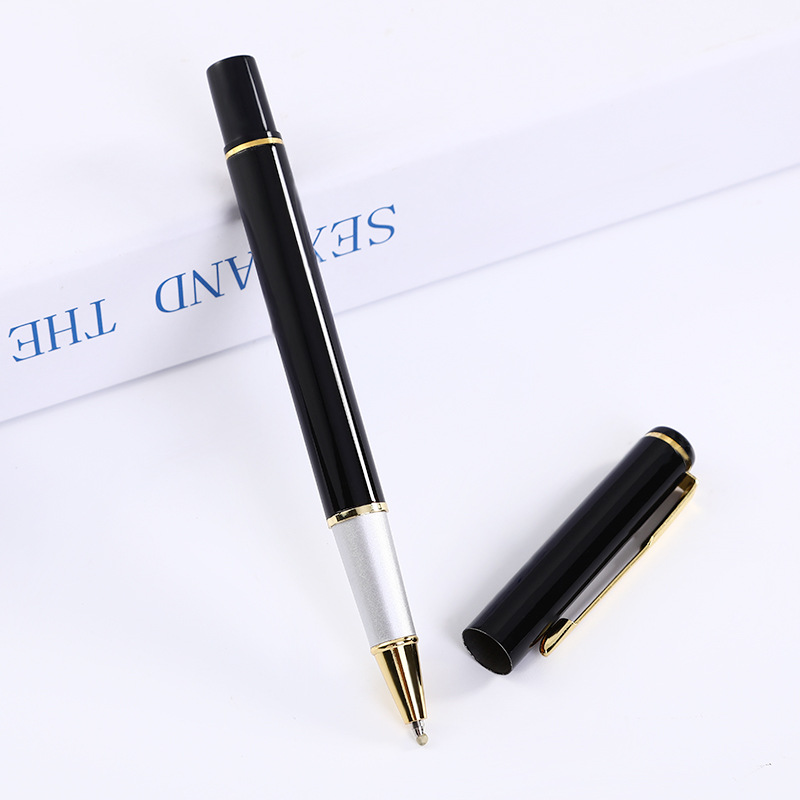 Bolígrafo de metal oficina de negocios pluma de gel Logotipo de letras en stock negocio publicidad regalo pluma firma pluma