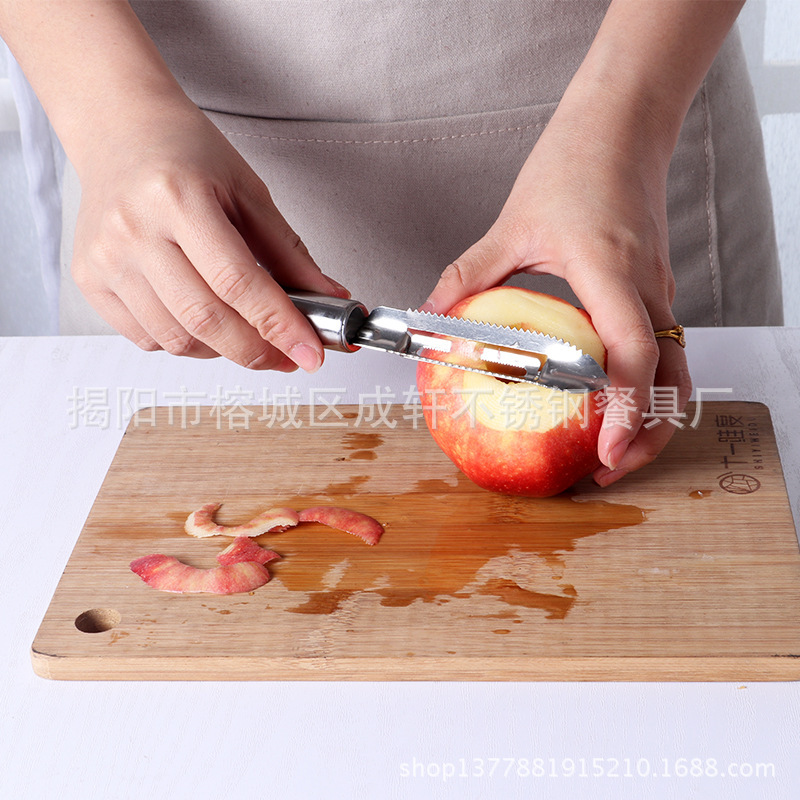 Multifuncional cuchillo de fruta de acero inoxidable pelador hogar creativo cocina fruta gadget combinación regalo traje