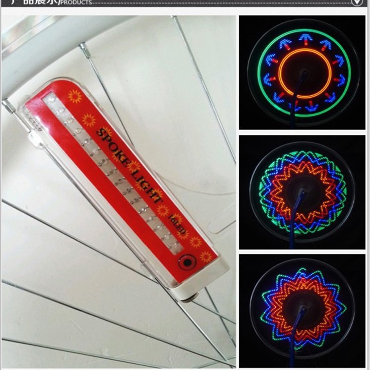 Ciclismo bicicleta ruedas calientes rueda luz impresión ciclismo bicicleta luz decorativa habló Luz