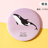 Fashionable cute small cartoon handheld round mirror for princess, South Korea