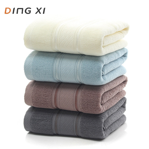 Wholesale pure cotton bath towels, soft for men and women, couple hotel household water-absorbent large towels with embroidered logo