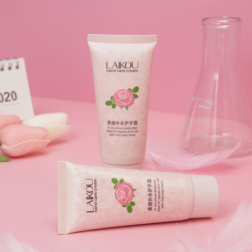 Laiko brand rose hand cream wholesale 60g skin care products manufacturer hydrating moisturizing rejuvenating autumn and winter hand cream