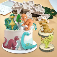 Дinosaur, силиконовая форма, карикатурная акриловая мастика, ручная работа