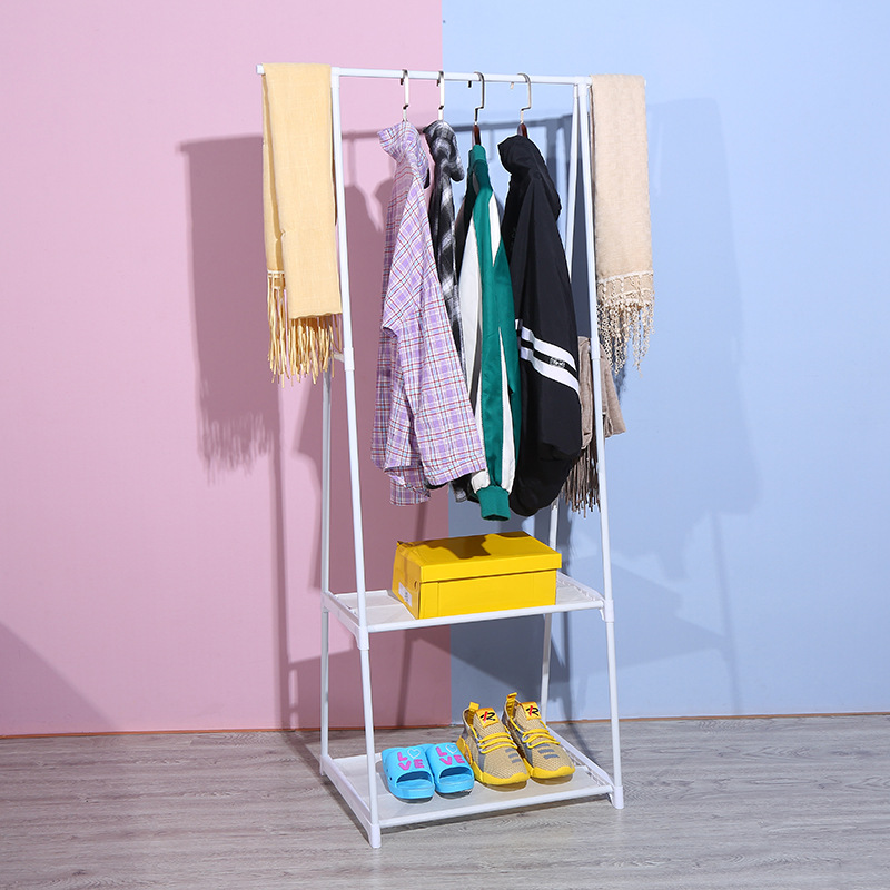 Factory wholesale floor coat rack home bedroom clothes rack dormitory simple economic clothes storage rack