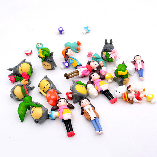Three-dimensional accessories, micro-landscape decorations, cute dolls, cartoon animals, doll houses, windmills, fences, moss