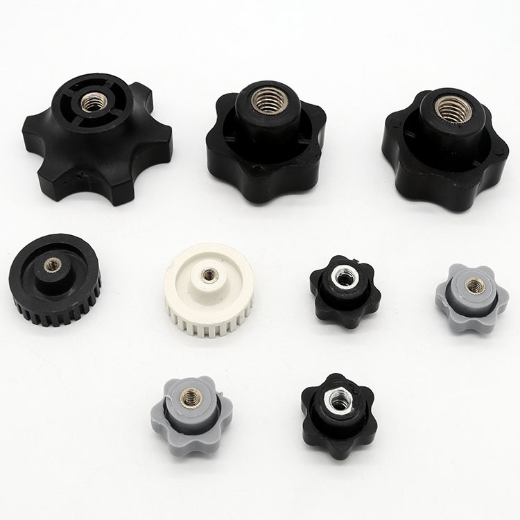 塑料梅花手柄螺母 胶木星形可调台阶螺帽 塑料手拧滚花螺母