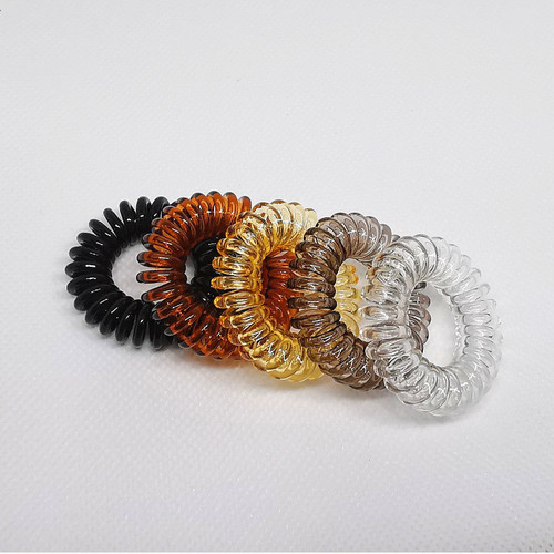 3.8 Transparent telephone cord hair ties cross-border hair rope accessories Yiwu foreign trade rubber bands hair accessories hair rope wholesale