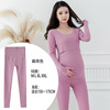 Velvet keep warm fleece thermal underwear for pregnant with belly support, increased thickness