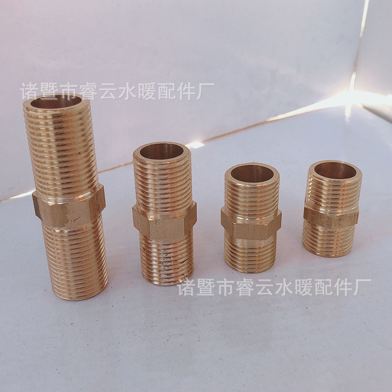 4分铜对丝50长70长100长 1/2双外丝加长铜接头 DN15铜接头