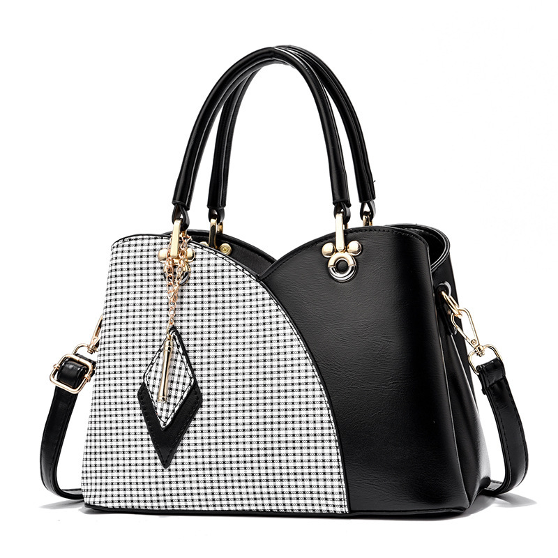 [Shichen Women's Bags] 2026 New European and American Fashion Handbag, Large Capacity Color-Blocking Shoulder Crossbody Bag, Wholesale
