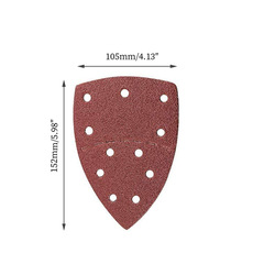 Cross-border new product 152*105 palm-style separation 11-hole red sand sandpaper set combo sandpaper triangular sandpaper