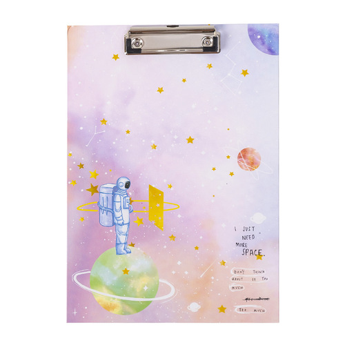 Cartoon A4 small fresh board clip paper folder board large writing pad clip folder office stationery T