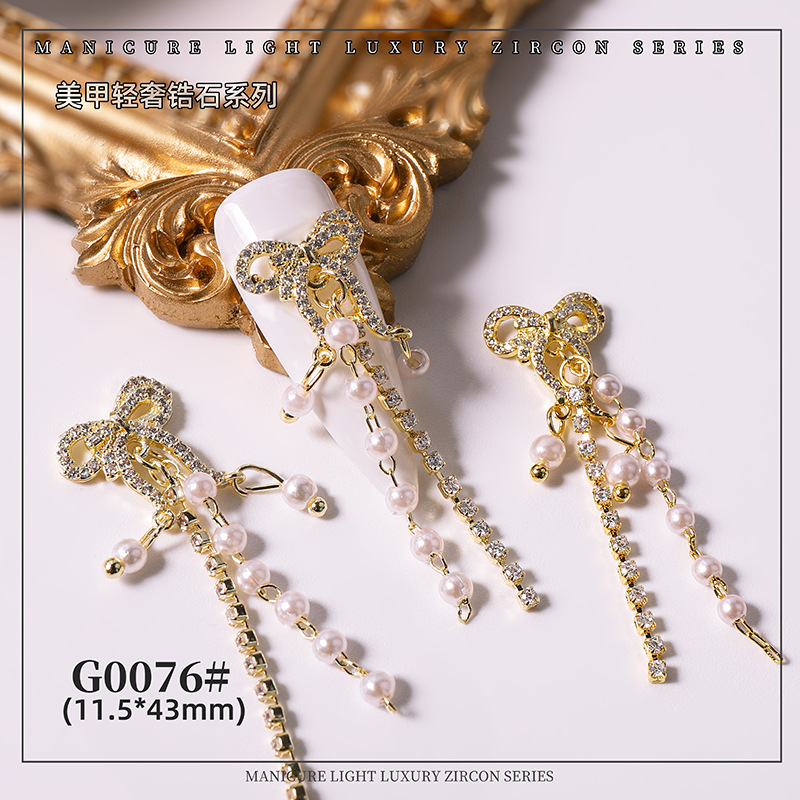 Celebridad en línea LZ clavo perla arco joyería cadena términos Shell Starfish tridimensional colgante lujo metal ZIRCON diamante