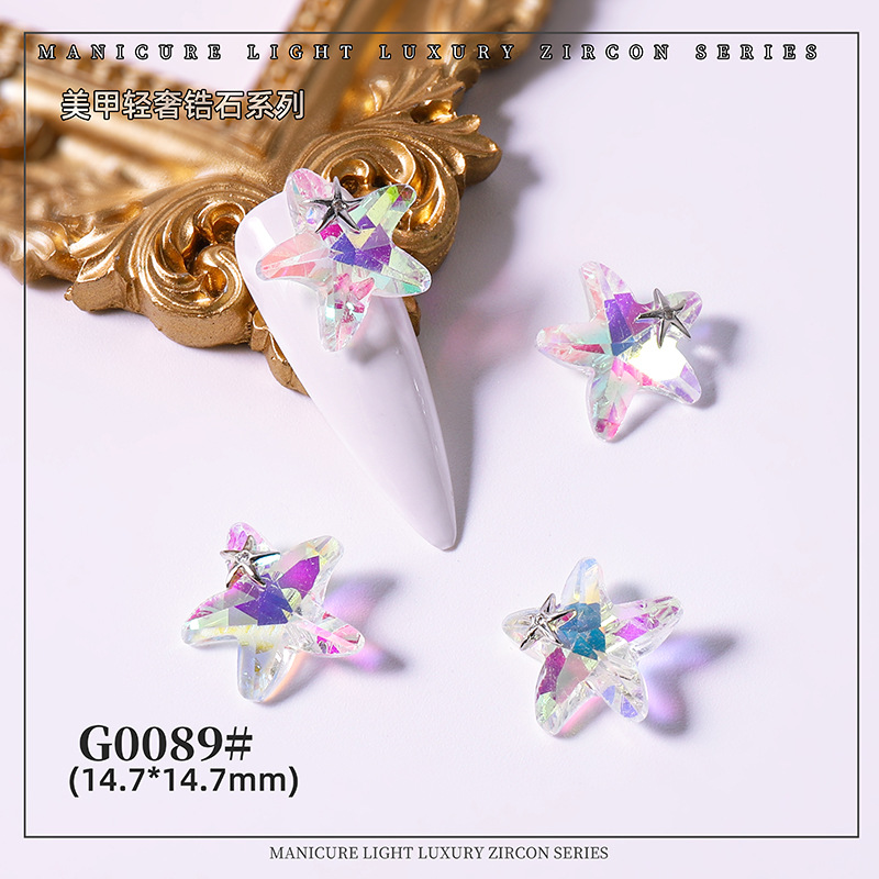 Celebridad en línea LZ clavo perla arco joyería cadena términos Shell Starfish tridimensional colgante lujo metal ZIRCON diamante