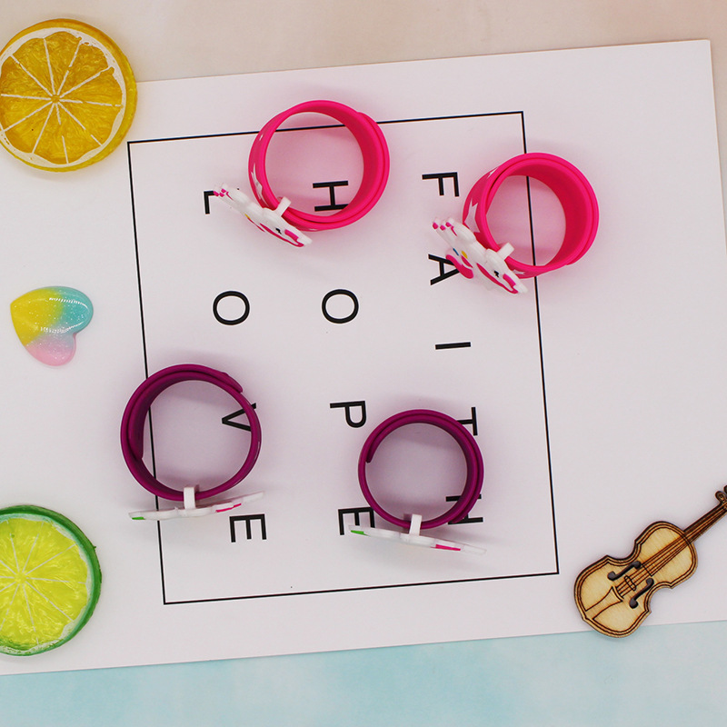 Corea del Sur lindo niños y niñas pareja reloj de silicona Snap anillo unicornio pulsera actividad regalo al por mayor