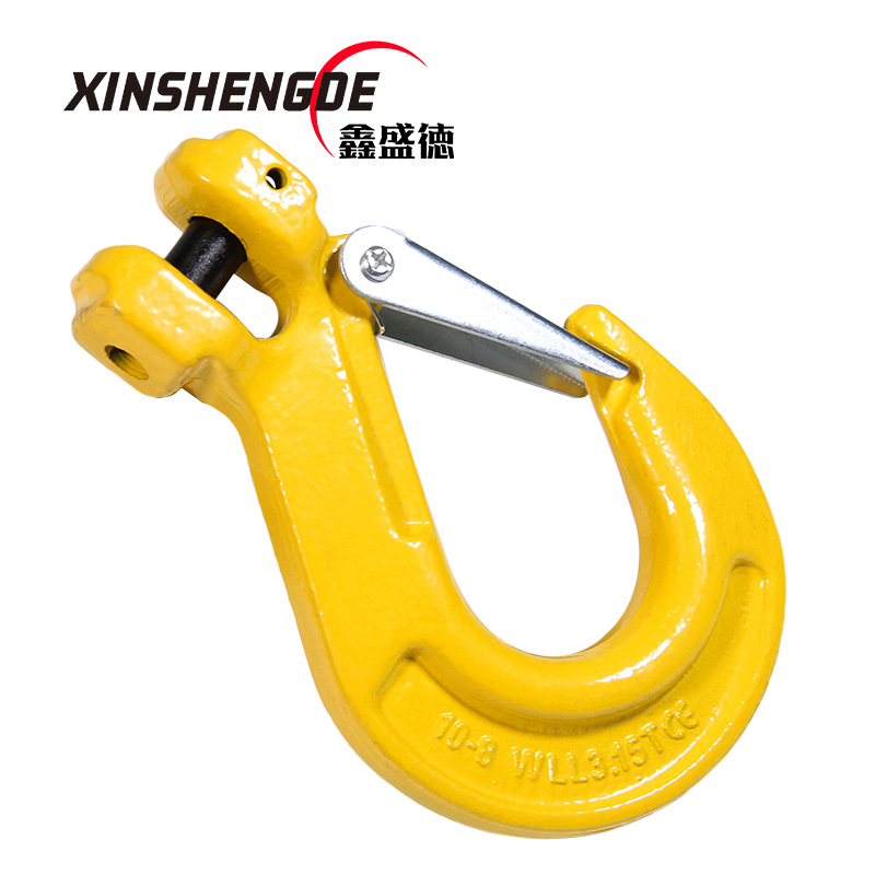 G80羊角吊钩 欧式羊角滑钩 货钩 锻造8吨吊钩 即墨索具厂