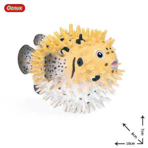Children's cognitive toy simulation animal model solid ocean dolphin thorn good little hard jaw fish puffer fish plastic ornaments
