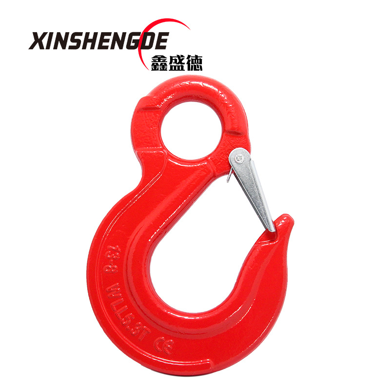 G80锻造吊钩 眼形吊钩 眼形滑钩 锻造合金钢钩 即墨索具